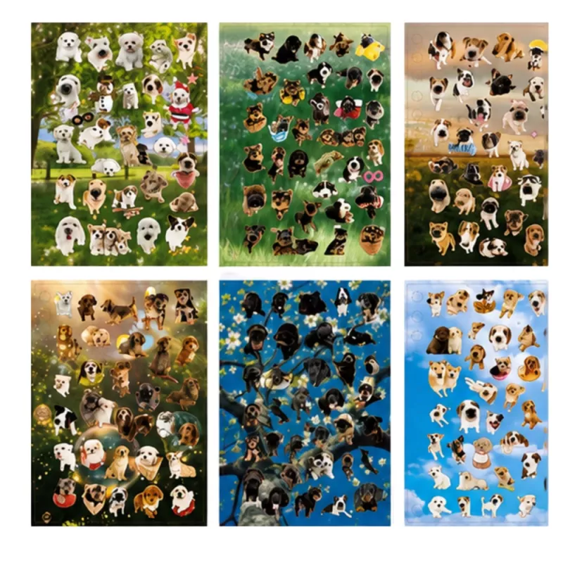 LEAN Samolepková knižka Dog Breeds Album of 800 Stickers Glossy Matte