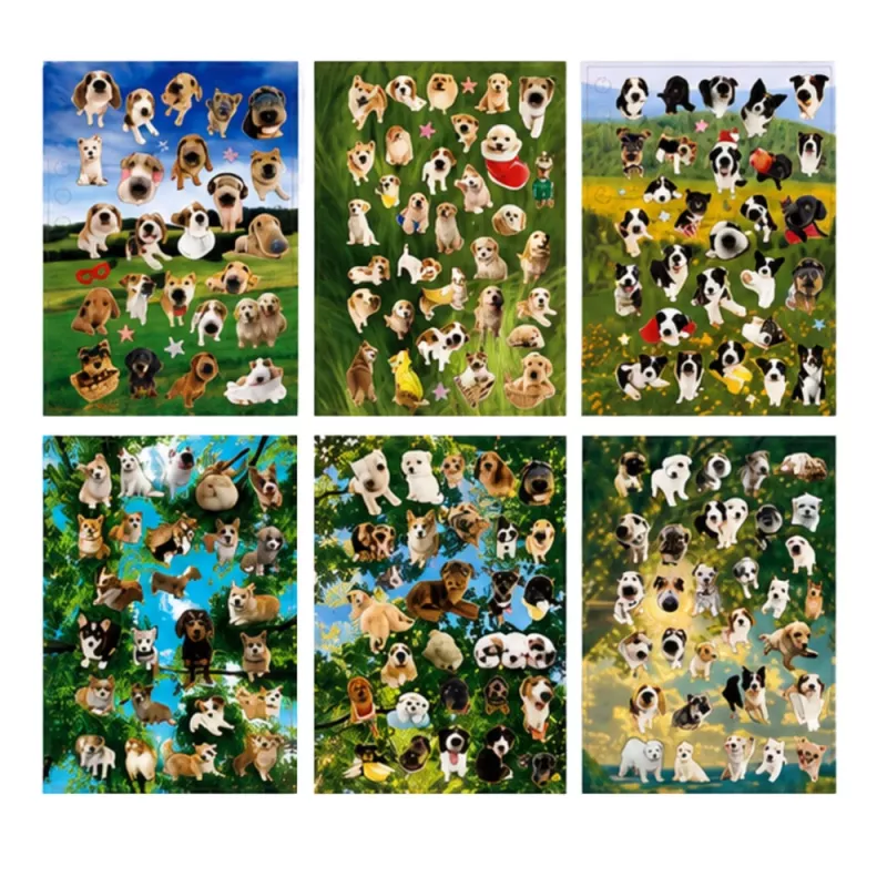 LEAN Samolepková knižka Dog Breeds Album of 800 Stickers Glossy Matte