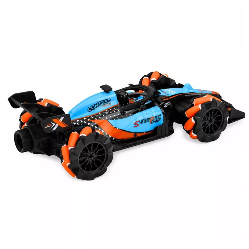 LEAN TOYS 1:14 4WD diaľkovo ovládané stunt auto s 360° rotáciou a LED svetlami