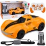 LEAN TOYS 1:16 2,4 GHz 4WD RC driftové auto s efektom dymu, LED svetlami a zvukom, oranžové
