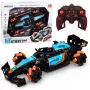 LEAN TOYS 29711 RC Stunt Car 1:10 4WD s 360° rotáciou, LED svetlami & dymovým efektom (čierna/červená)