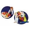 LEAN TOYS 3-v-1 Interaktívny kočík pre bábätká s volantom, zvukom, melódiami a zvieracími motívmi