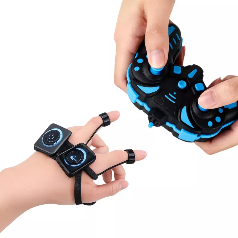LEAN TOYS 360° gestom ovládané RC stunt auto červená