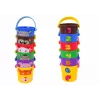 LEAN TOYS Súprava farebných vedierok so zvieratkami - pyramída