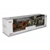 LEAN TOYS Afrika divé zvieratá lev zebra rodina sada figúrok