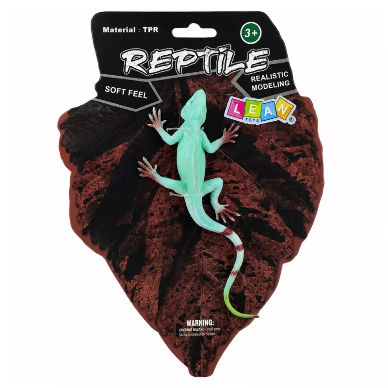 LEAN TOYS agama jašterica Sailboat gumená figúrka naťahovacia realistická 16 cm