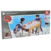 LEAN TOYS Air Hockey stolný hrací stôl s kalčom, 2-in-1, elektrický ventilátor, MDF, čierny