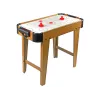 LEAN TOYS Air Hockey stolný hrací stôl s kalčom, 2-in-1, elektrický ventilátor, MDF, čierny