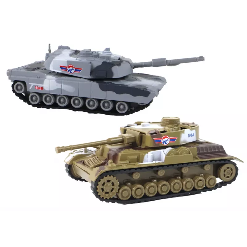 LEAN TOYS hliníkový tank s trením pohon, rôzne farby