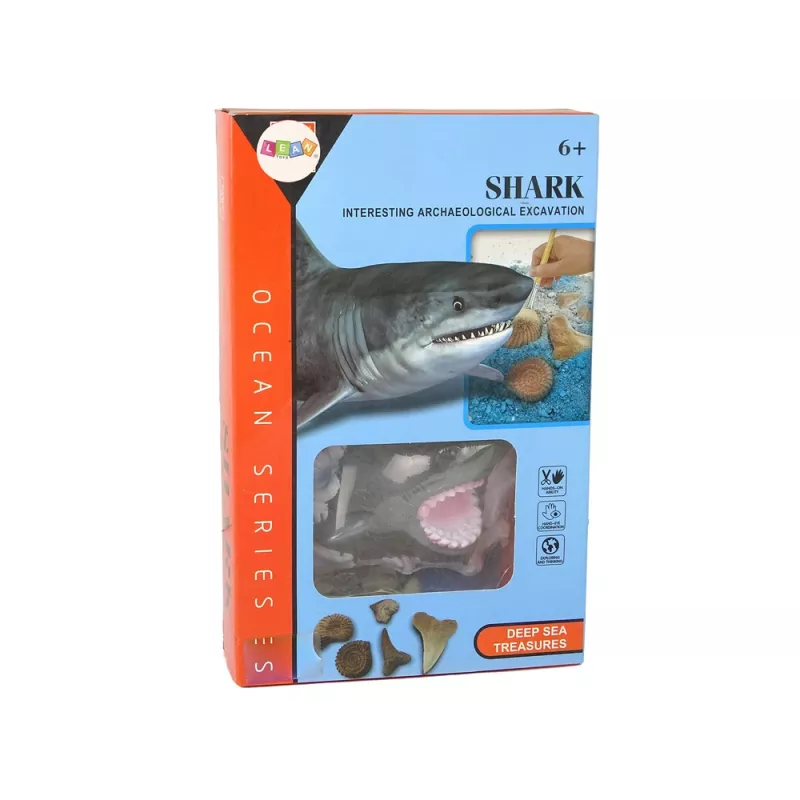 LEAN TOYS Ammonite Shark vykopávacia vzdelávacia sada