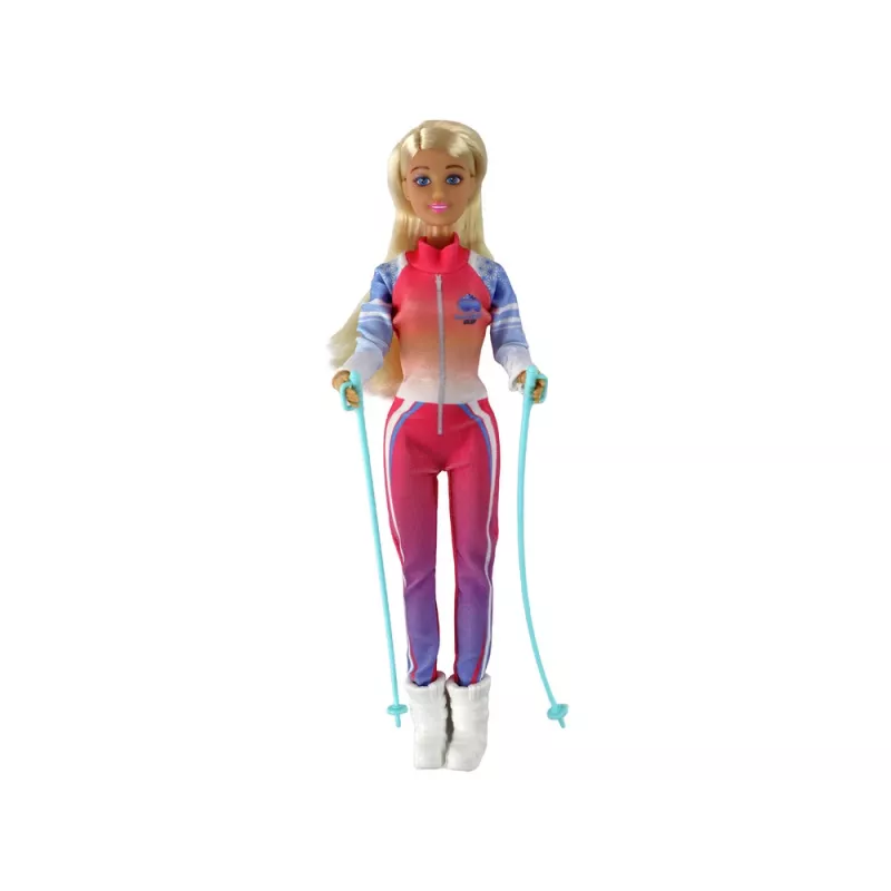 LEAN TOYS Anlily detská bábika 4 športové lyžiarske príslušenstvo