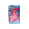 LEAN TOYS Anlily bábika morská panna princezná s ružovými šatami a hrebeňom