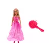 LEAN TOYS Anlily bábika morská panna princezná s ružovými šatami a hrebeňom
