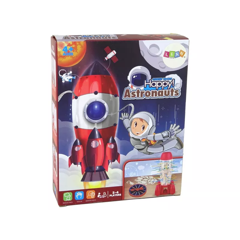 LEAN TOYS arkádová hra padajúci astronauti raketa
