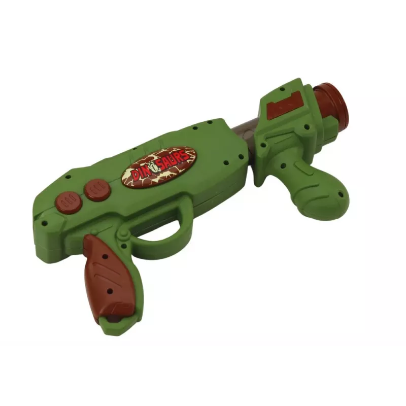 LEAN TOYS arkádová hra streľba dinosaurus zelená guľová pištoľ
