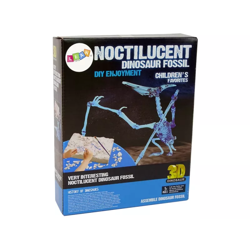 LEAN TOYS Archeologická sada na vykopávky, dinosauří kostra Pteranodon, 3D hologram