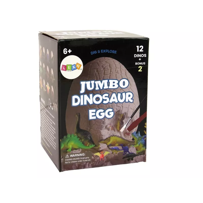 LEAN TOYS archeologická sada vykopávky obrie vajce 12 dinosaurových figúrok