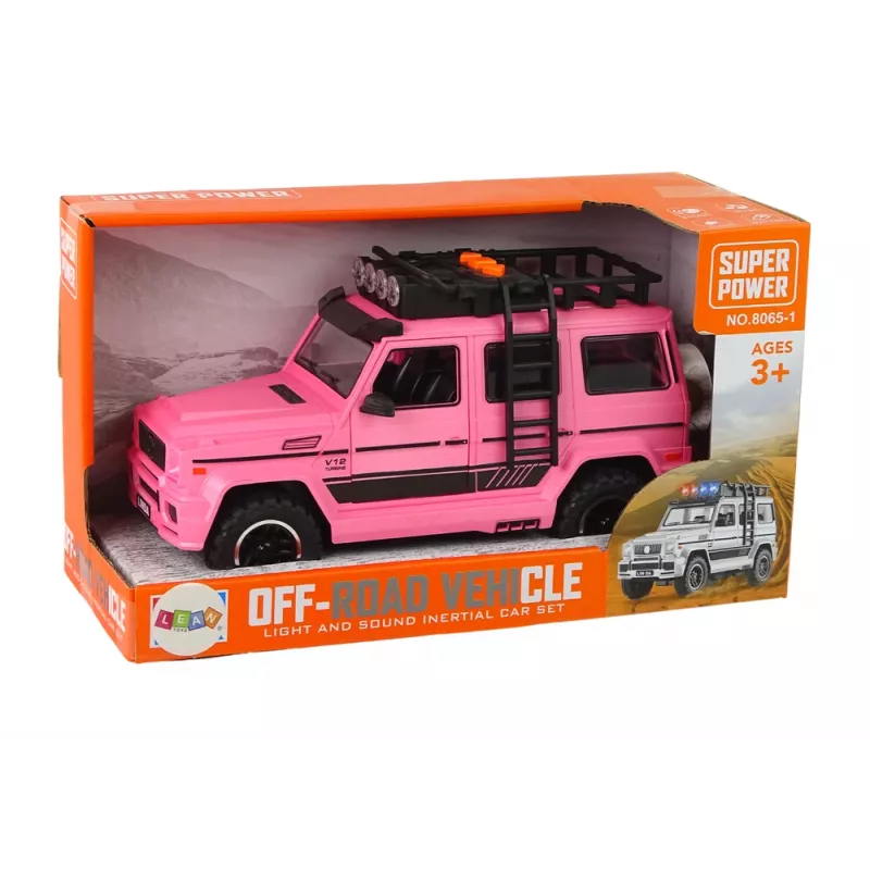 LEAN TOYS Auto Off-Road ružové V12 turbína