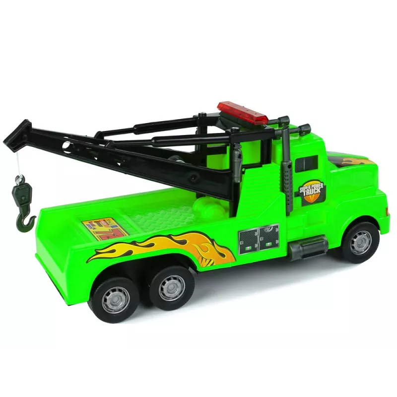 LEAN TOYS auto odťahovka cestná pomoc 1:10 zelené lano