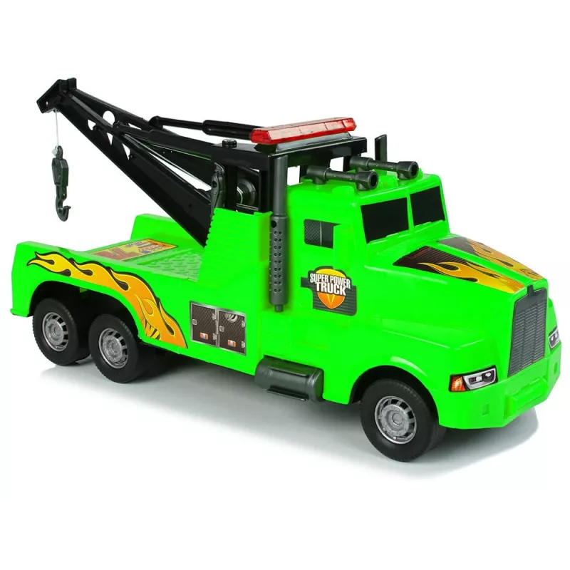 LEAN TOYS auto odťahovka cestná pomoc 1:10 zelené lano