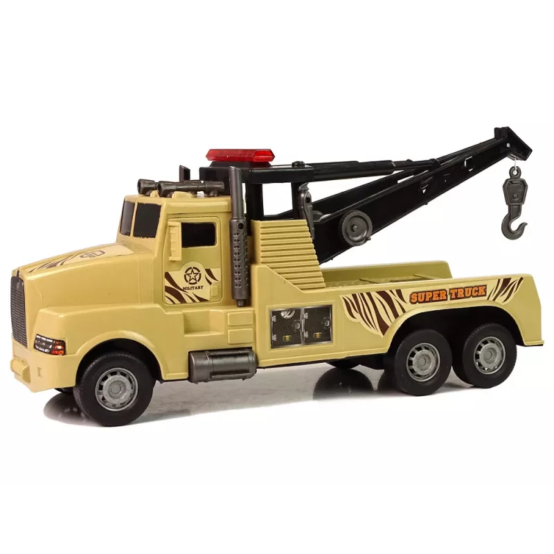 LEAN TOYS auto odťahovka cestná pomoc 1:10 lano hnedé