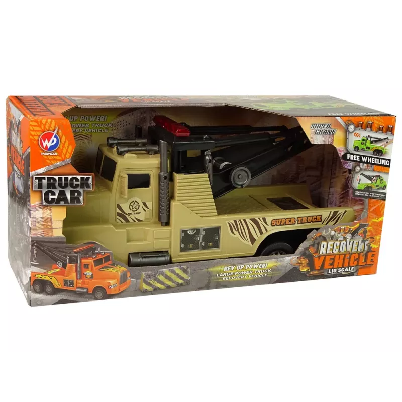 LEAN TOYS auto odťahovka cestná pomoc 1:10 lano hnedé