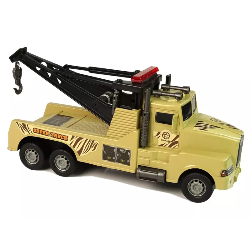 LEAN TOYS auto odťahovka cestná pomoc 1:10 lano hnedé