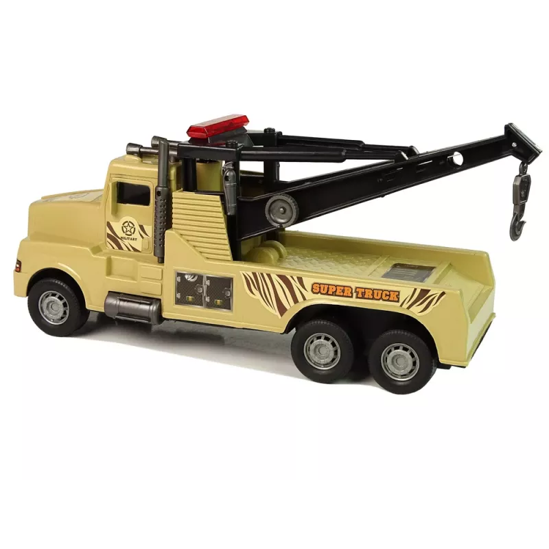 LEAN TOYS auto odťahovka cestná pomoc 1:10 lano hnedé