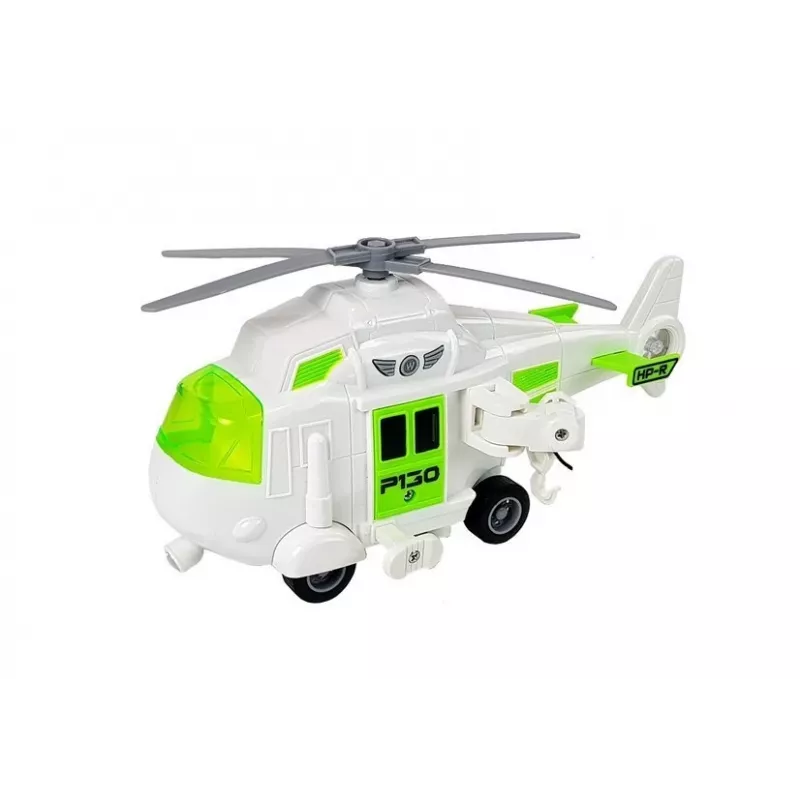 LEAN TOYS Auto prepravník na batérie 1:16 s helikoptérou