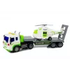 LEAN TOYS Auto prepravník na batérie 1:16 s helikoptérou