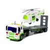 LEAN TOYS Auto prepravník na batérie 1:16 s helikoptérou