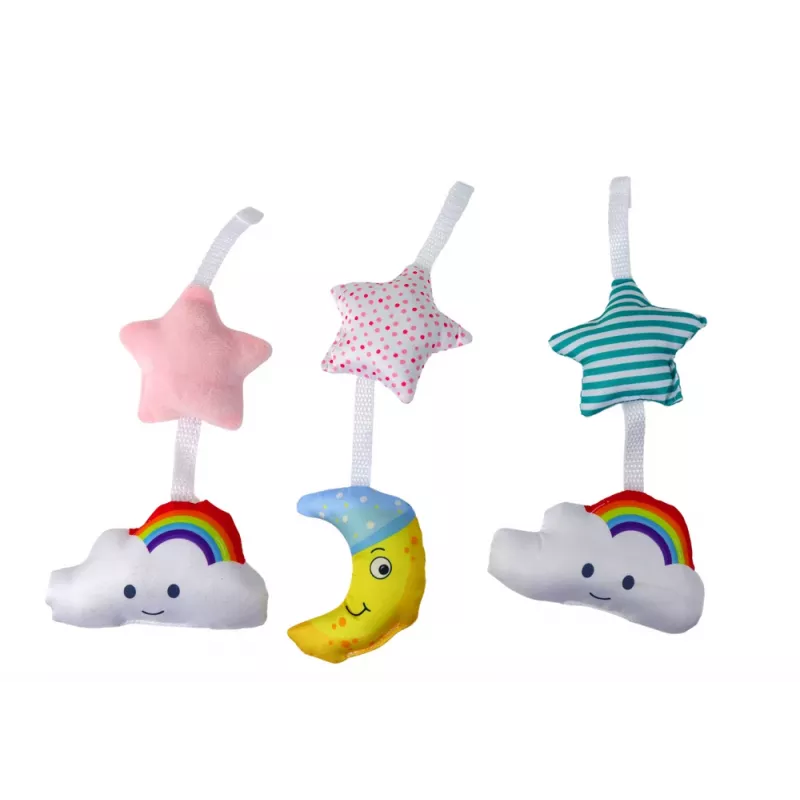 LEAN TOYS detský kolotoč nad postieľku Sky Sound ružový