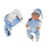 LEAN TOYS bábika 46 cm modrý cumlík hviezdna deka
