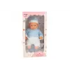 LEAN TOYS bábika 46 cm modrá cumlík čiapka ponožky
