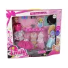 LEAN TOYS Bábika Emily doplnky odnímateľné šaty