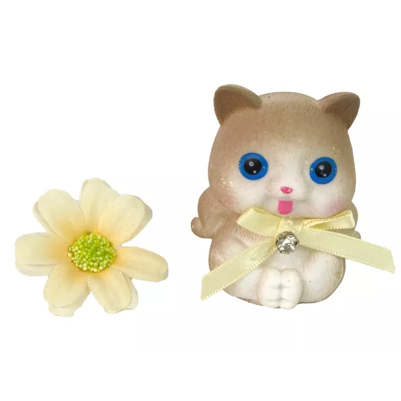 LEAN TOYS Bábika Emily dlhé vlasy mačiatko kvet