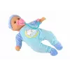 LEAN TOYS bábika so zvukom cumlík podbradník modrá mačka pyžamo