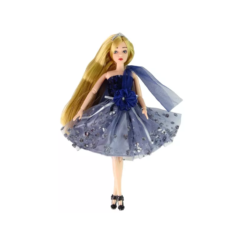 LEAN TOYS Bábika Emily s kabelkou so psíkom kvety