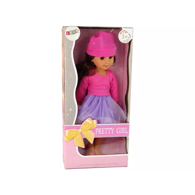 LEAN TOYS Bábika dievčatko hnedé vlasy
