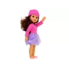LEAN TOYS Bábika dievčatko hnedé vlasy