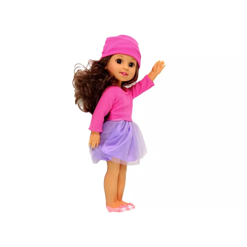 LEAN TOYS Bábika dievčatko hnedé vlasy