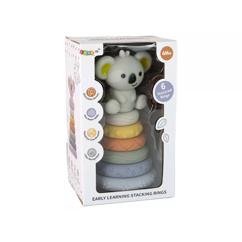 LEAN TOYS detská pyramída koala