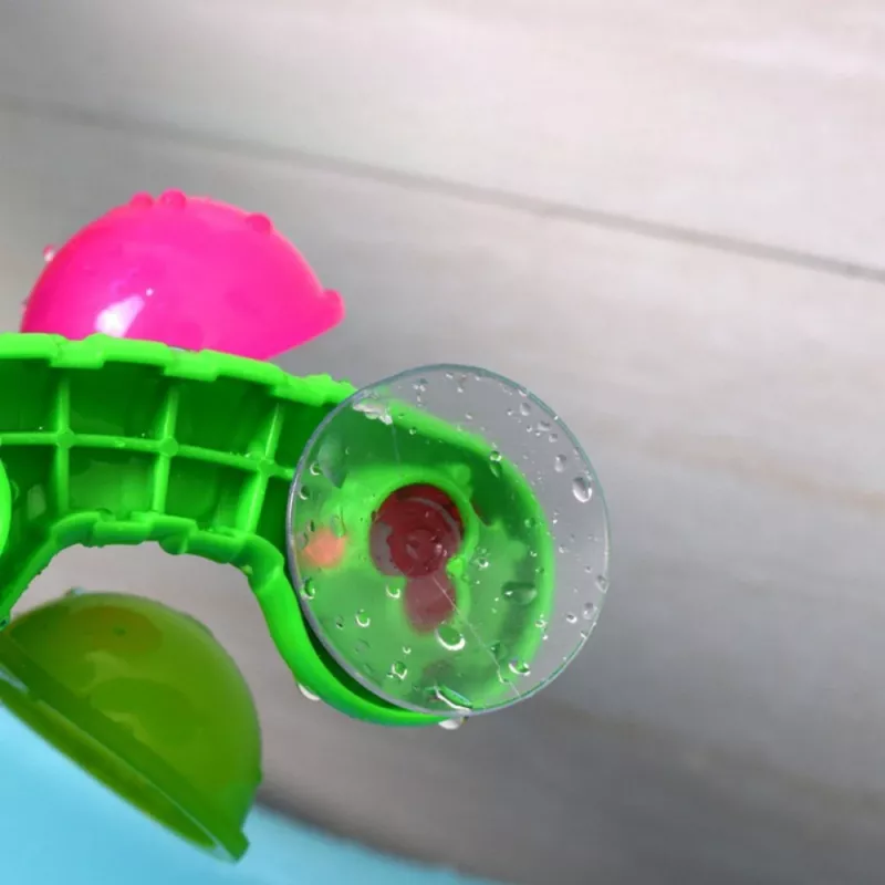 LEAN TOYS Kúpacia súprava vodný mlynček s prísavkami a dvoma vodnými lopatkami