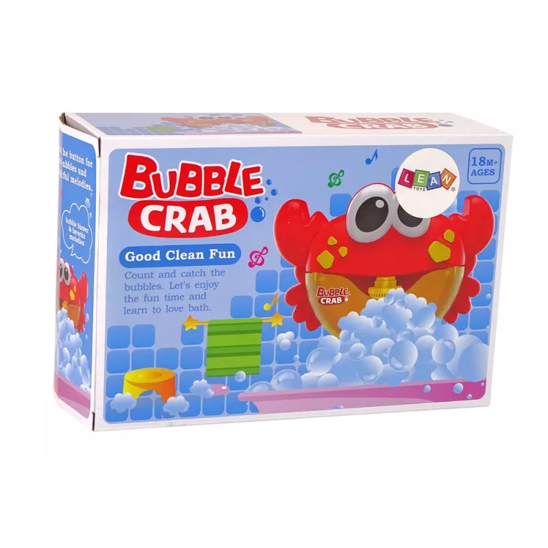LEAN TOYS Hračka do kúpeľa, generátor bublín, červený krab