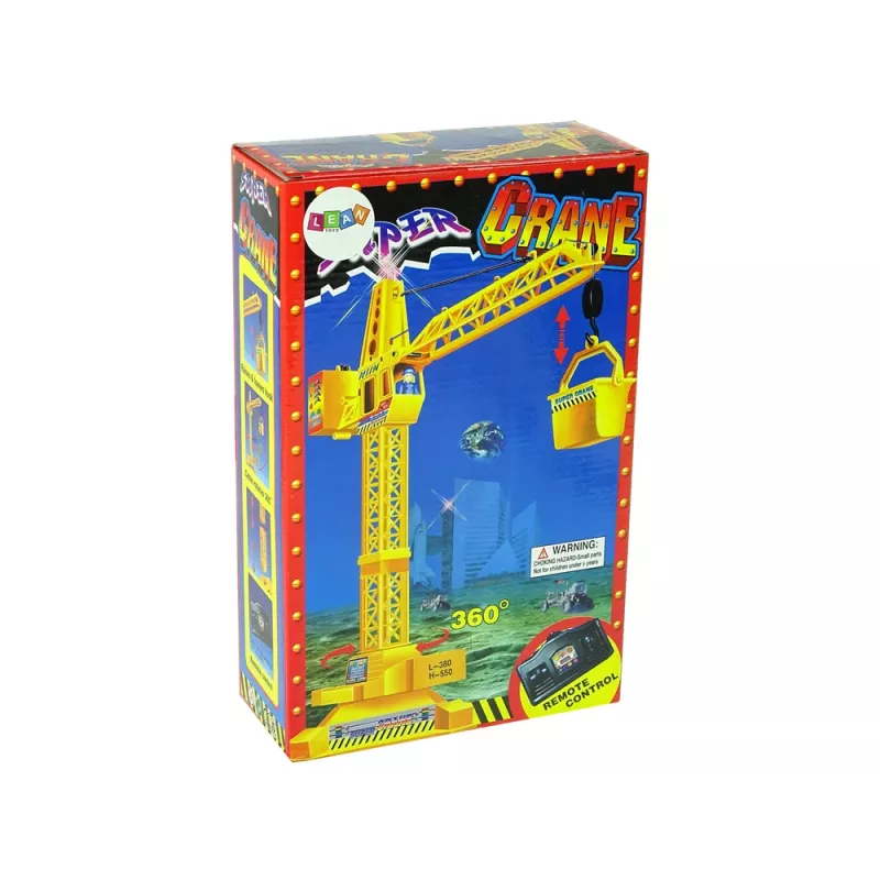LEAN TOYS na batérie diaľkovo ovládaný žeriav s pohyblivým ramenom