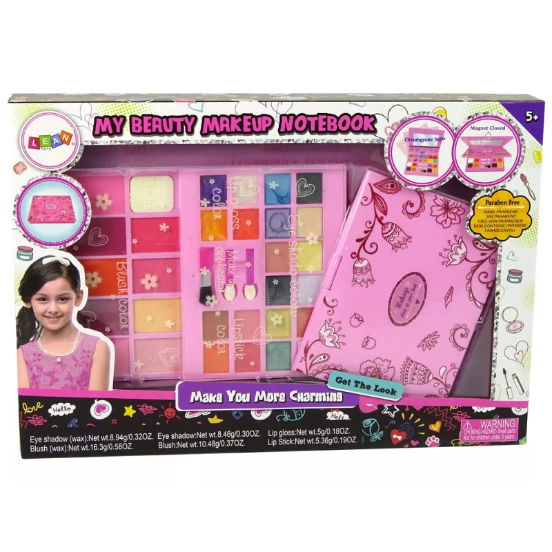 LEAN TOYS Paleta krásy sada make-upu pre dievčatá