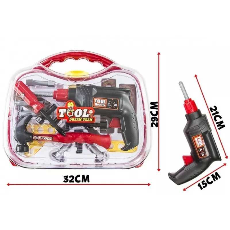 LEAN TOYS Big 22 ks sada náradia kufrík DIY mechanik kreatívna stavebnica