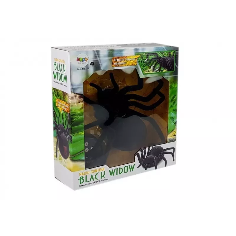 LEAN TOYS Veľký chlpatý pavúk čierna vdova na diaľkové ovládanie
