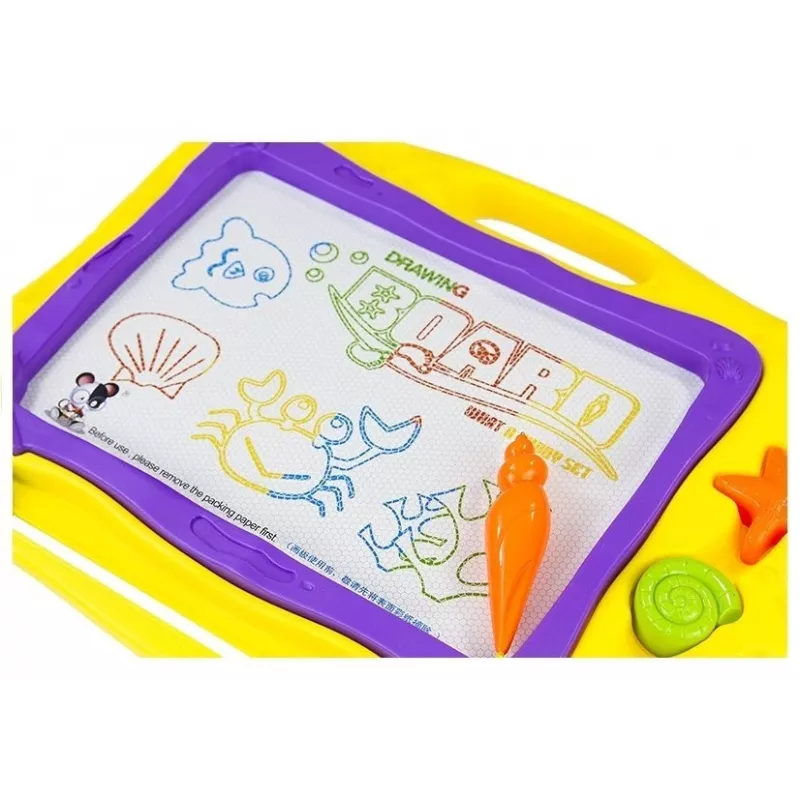 LEAN TOYS tabuľa s pečiatkami a farebným pozadím
