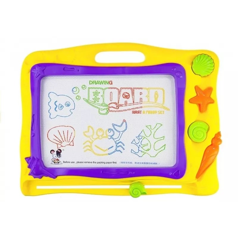 LEAN TOYS tabuľa s pečiatkami a farebným pozadím